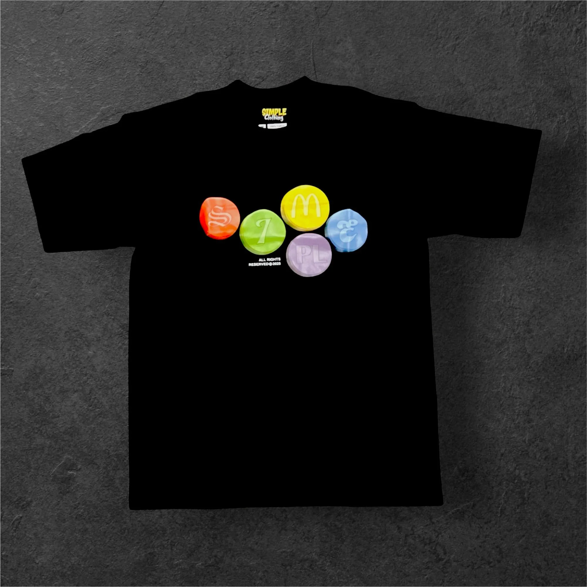 TEE SIMPLE DIFERENTES COLORES REDONDOS