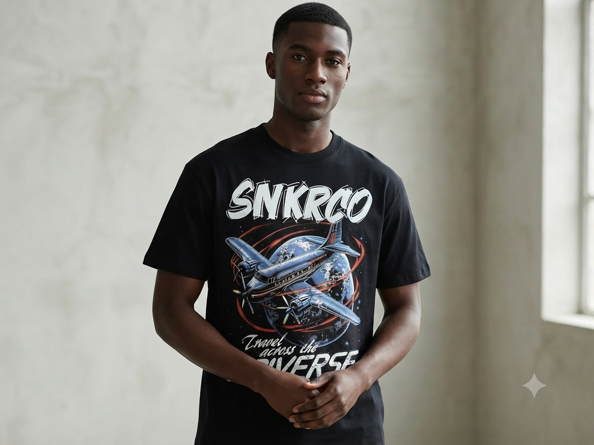 TEE SNKRCO AVIÓN POR ENCIMA DEL MUNDO