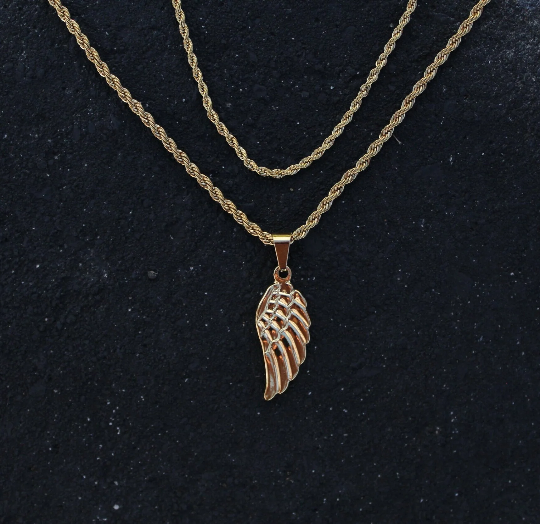 Rope Chain+Rope Chain (Gold)- Stainless 