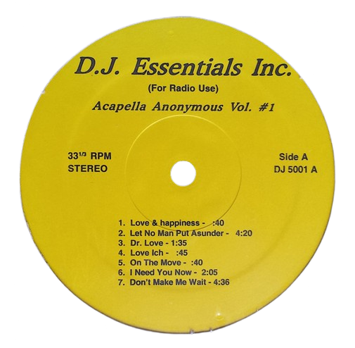 D.J. Essentials 'Acapella Anonymous Vol. #1'
