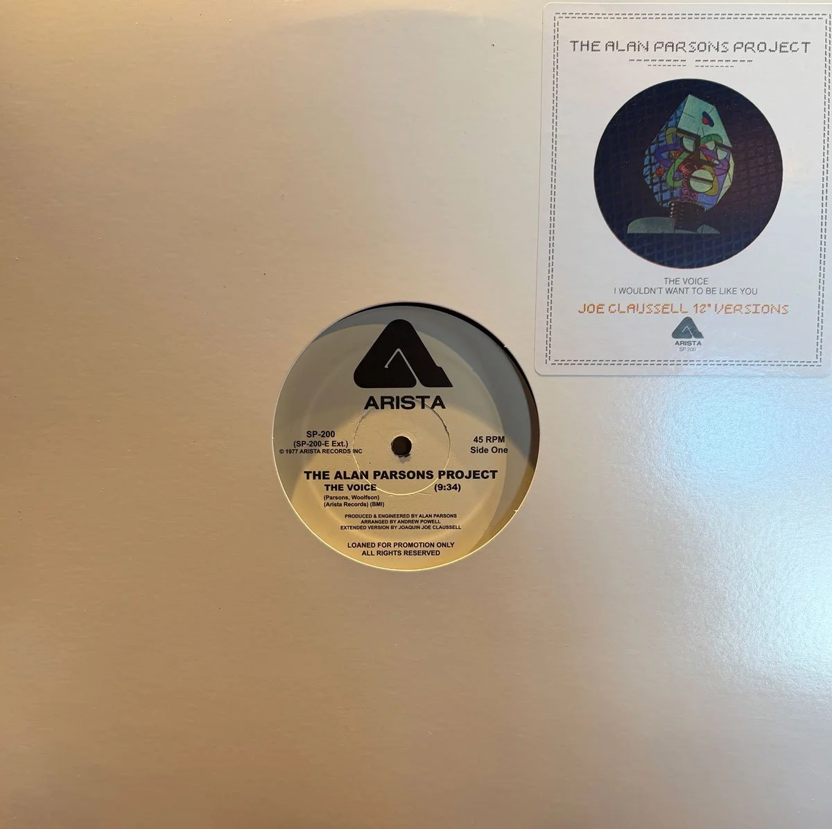 Alan Parsons Project 'The Voice / I Wouldn't Want To Be Like You' (Joe Claussell Mixes)