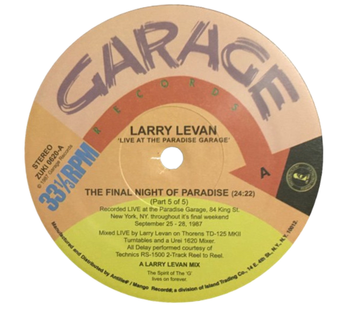 Larry Levan 'The Final Night Of Paradise: Disk 5/5'