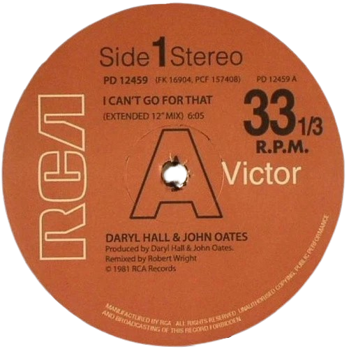 Daryl Hall & John Oates 'I Can't Go For That'