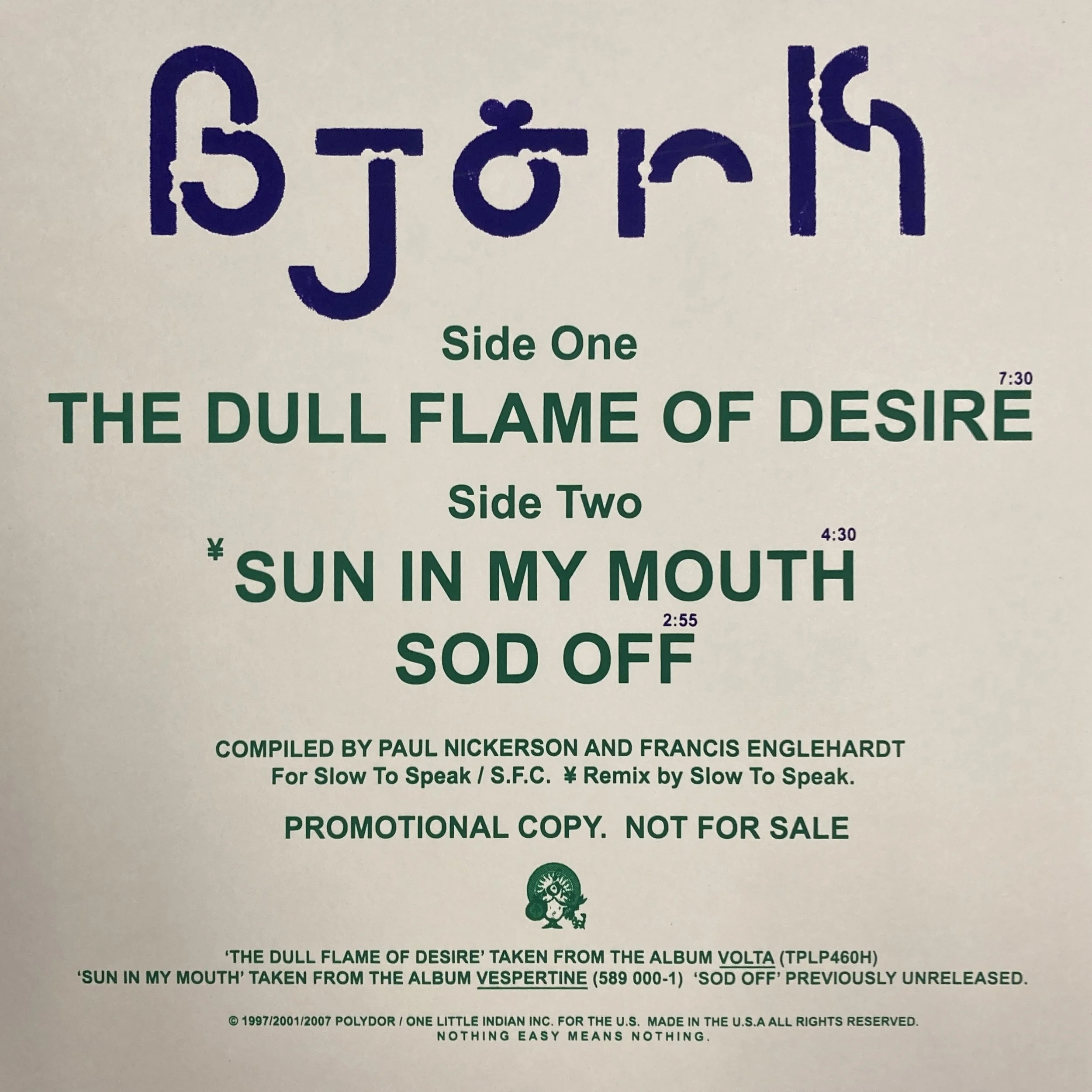 Björk 'The Dull Flame Of Desire'
