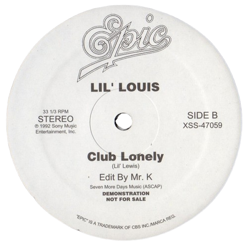 洋楽 Club Lonely MR.K EDIT Michael Jackson / Lil' Louis 'You Are Not Alone / Club Lonely