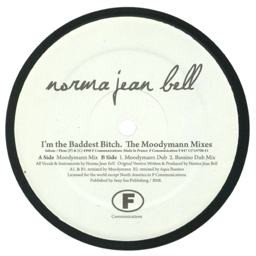 Norma Jean Bell 'I'm The Baddest Bitch (The Moodymann Mixes)'