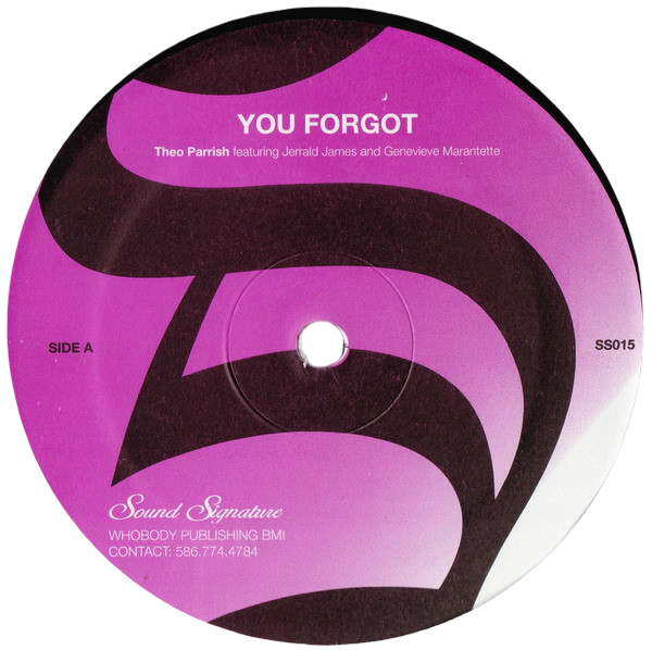 Theo Parrish 'You Forgot / Dirt Rhodes'