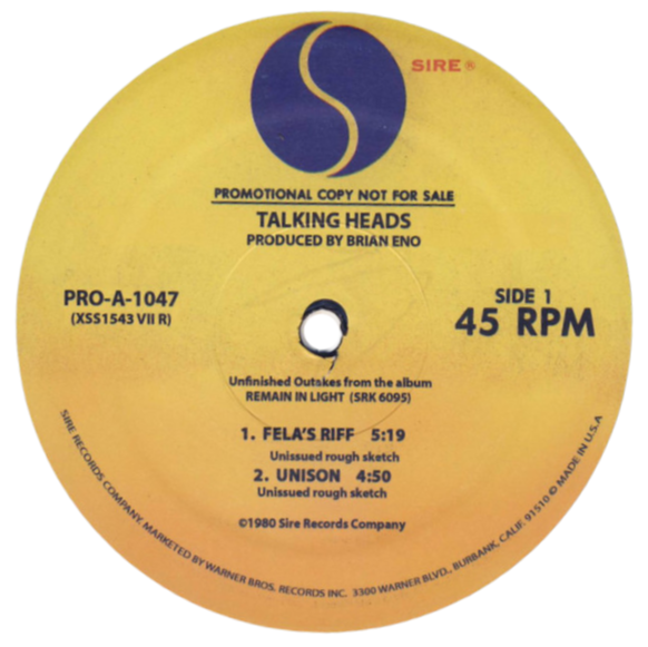 Talking Heads 'Remain In Light: Unreleased Outtakes'