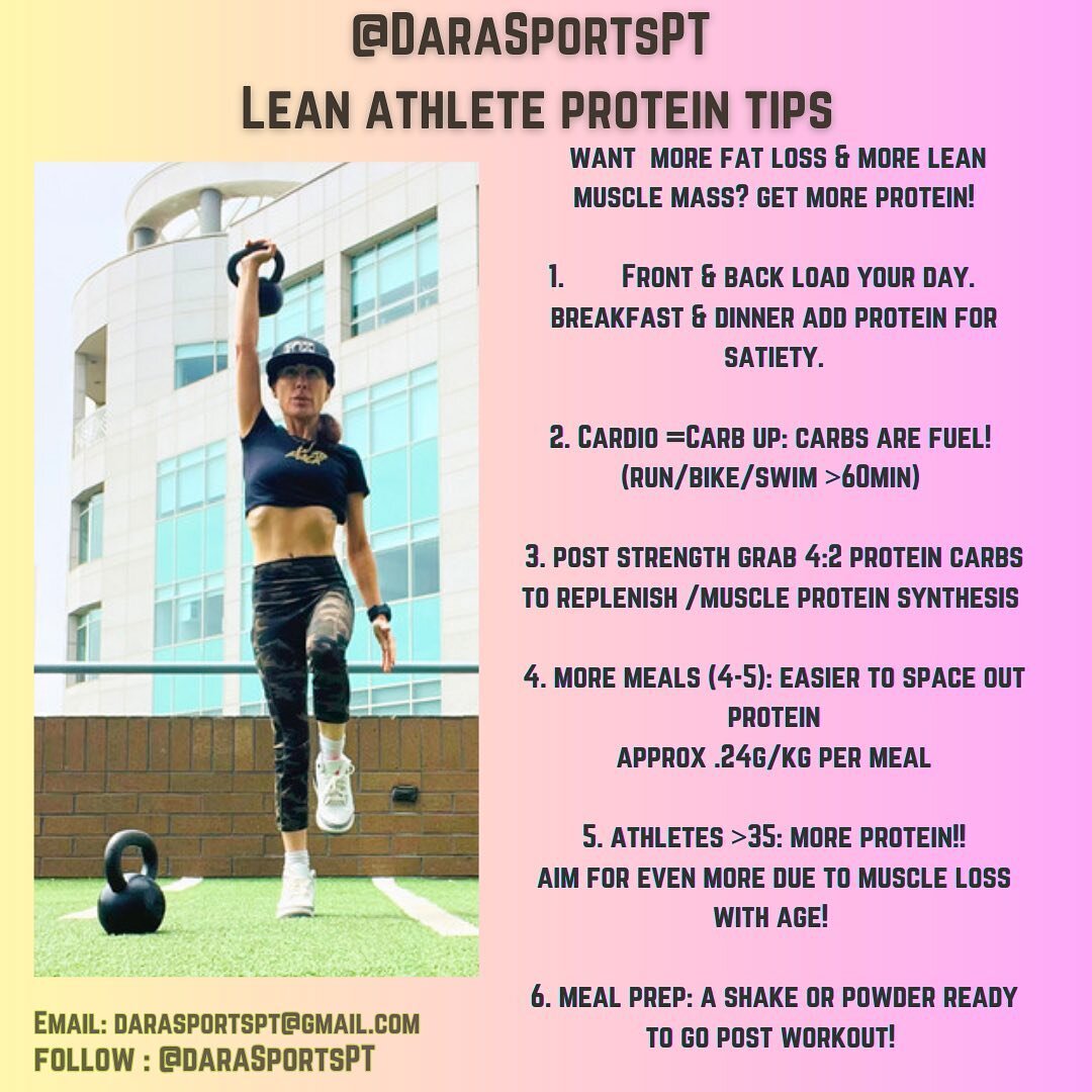 Lean Athlete ✨Protein Tips✨
Having trouble getting lean, still training for endurance sports &amp; still EAT all the foods ⁉️
👉🏾SAVE &amp; SHARE THIS POST.

If you&rsquo;re an athlete looking to Lean Up &amp; Gain muscle &hellip;tired of all the co