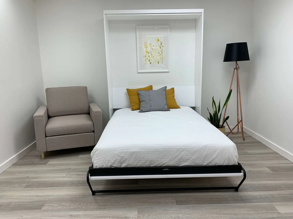 White Double Shaker Style Murphy Bed — Murphy Wall Beds Manitoba