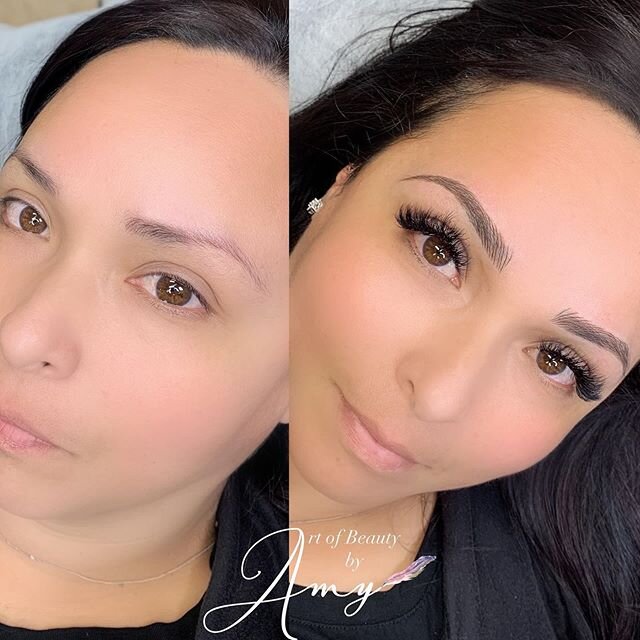 EYEBROWS ENHANCEMENT and EYELASH  EXTENSIONS were done on the same day for this beauty 💁🏻&zwj;♀️
____________________________________________ 
____________________________________________ 
People with thin, sparse or light colored brows can benefit