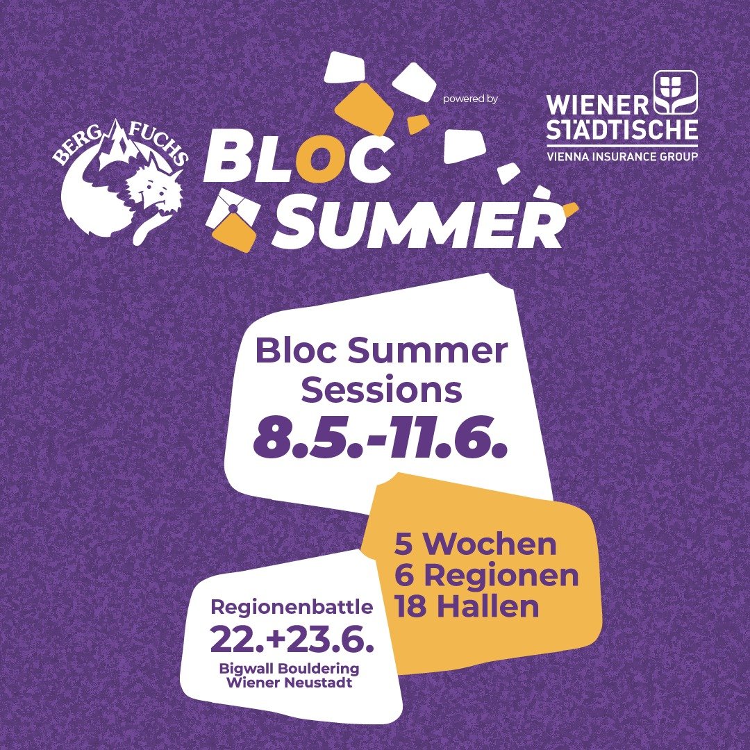 Ab 08. Mai ist es wieder soweit, die @bergfuchs.at Bloc Summer Sessions &ndash; powered by @wienerstaedtische sind zur&uuml;ck und wir, das NEWTON Kapfenberg ist nat&uuml;rlich auch wieder mit dabei. Also kommt jetzt schon vorbei und trainiert flei&s