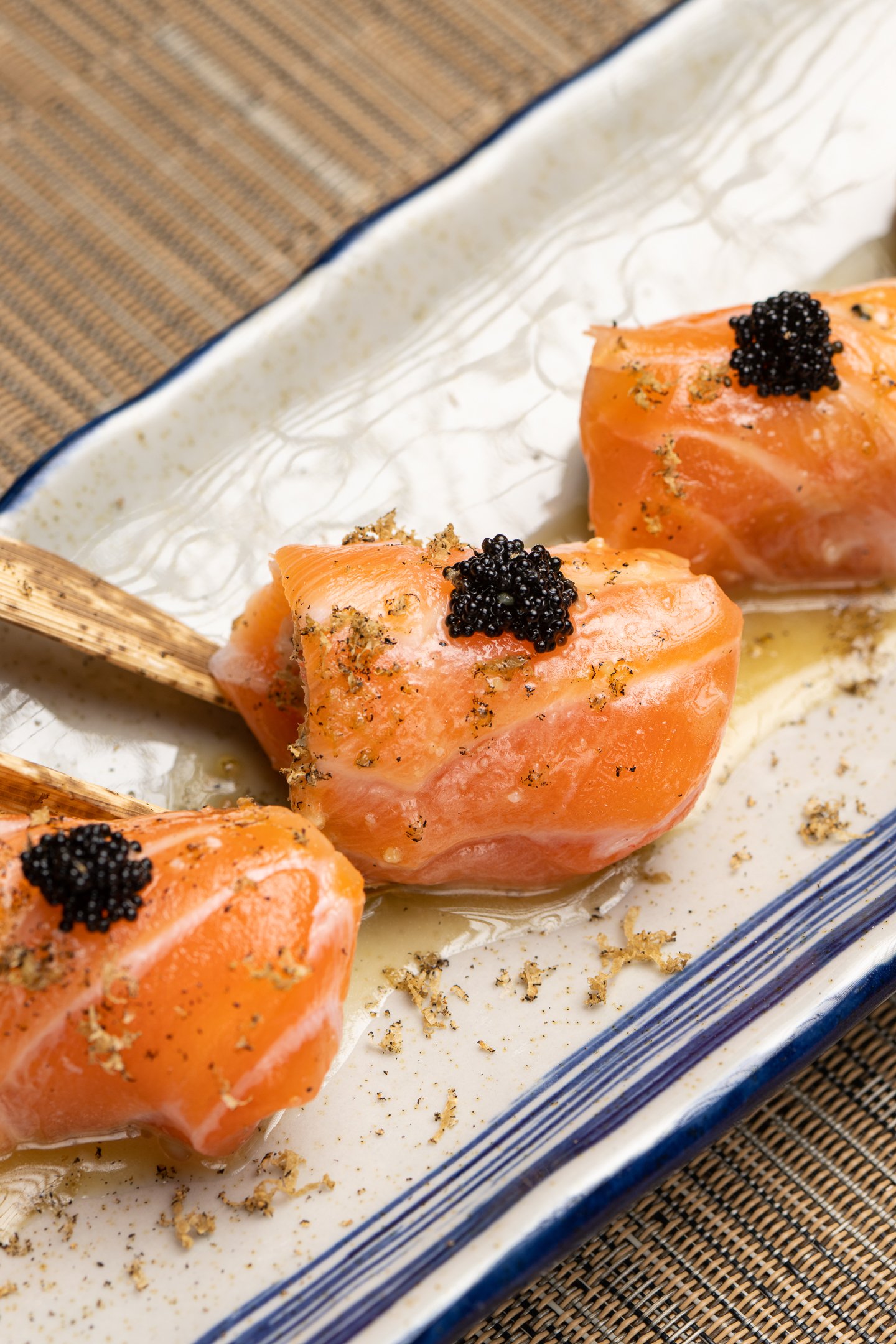 Miso Crab Salmon with caviar