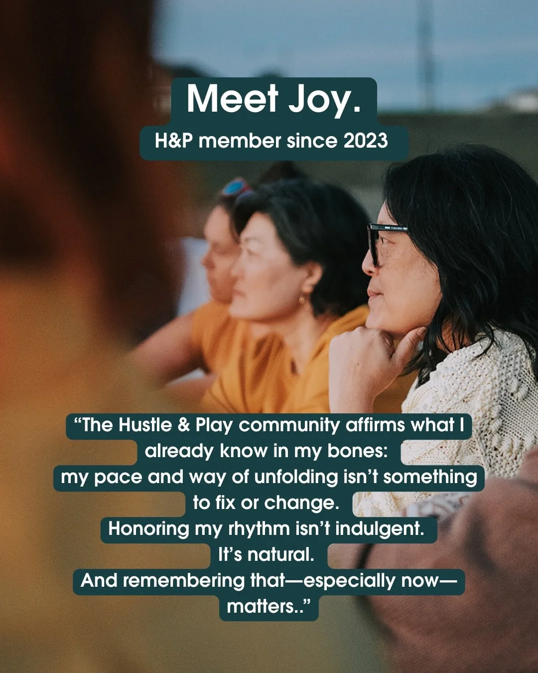 When we say community, we say it as a verb. 

Community is active, participatory and challenging.

@adventuresofjoy brings her medicine to H&amp;P in her way, on her schedule, and always in her light.

We love you, Joy, thank you for being with us an