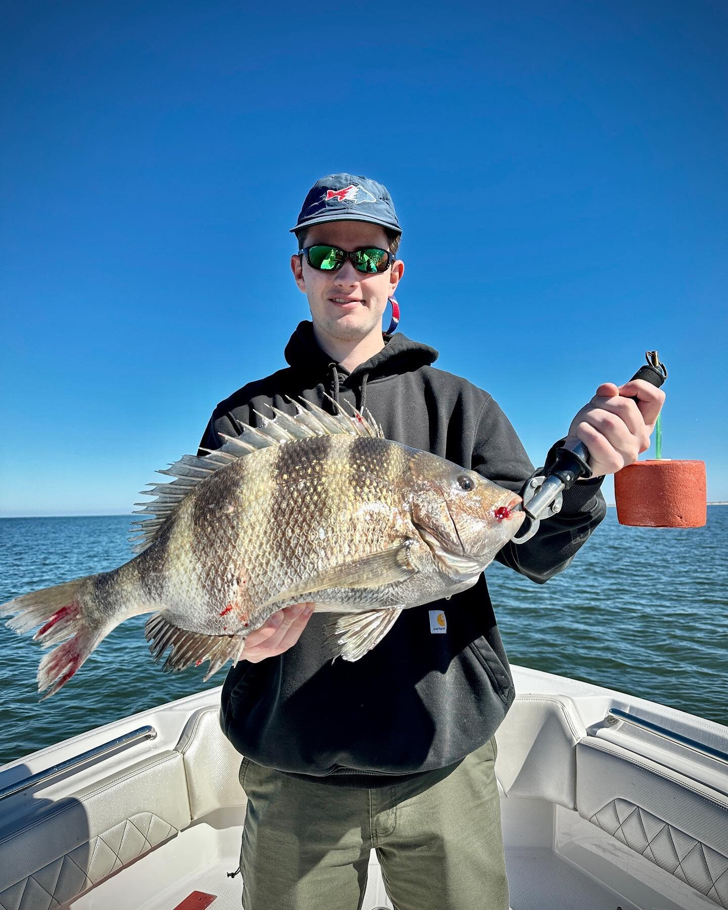 Had another new duo on the boat and they kept those Waterloo rods bent all day! This father and son put a hurtin&rsquo; on some plus size sheeps, out of season red snapper, and a surprise baby grouper. This was one of those days that the wind wasn&rs