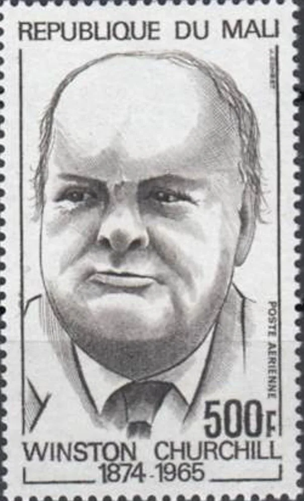 What in the world have they done to poor Winston Churchill?
