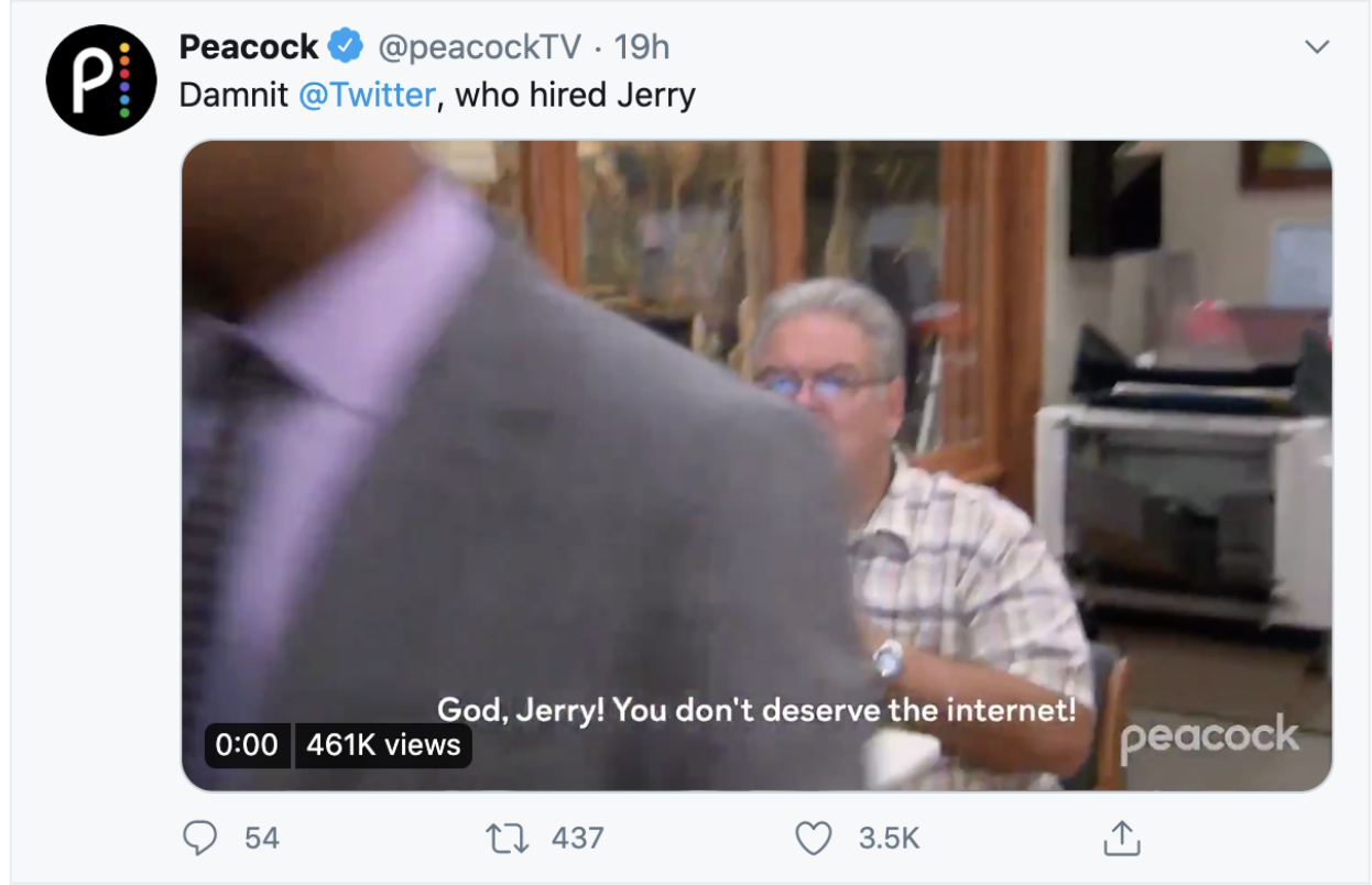 Peacock Twitter