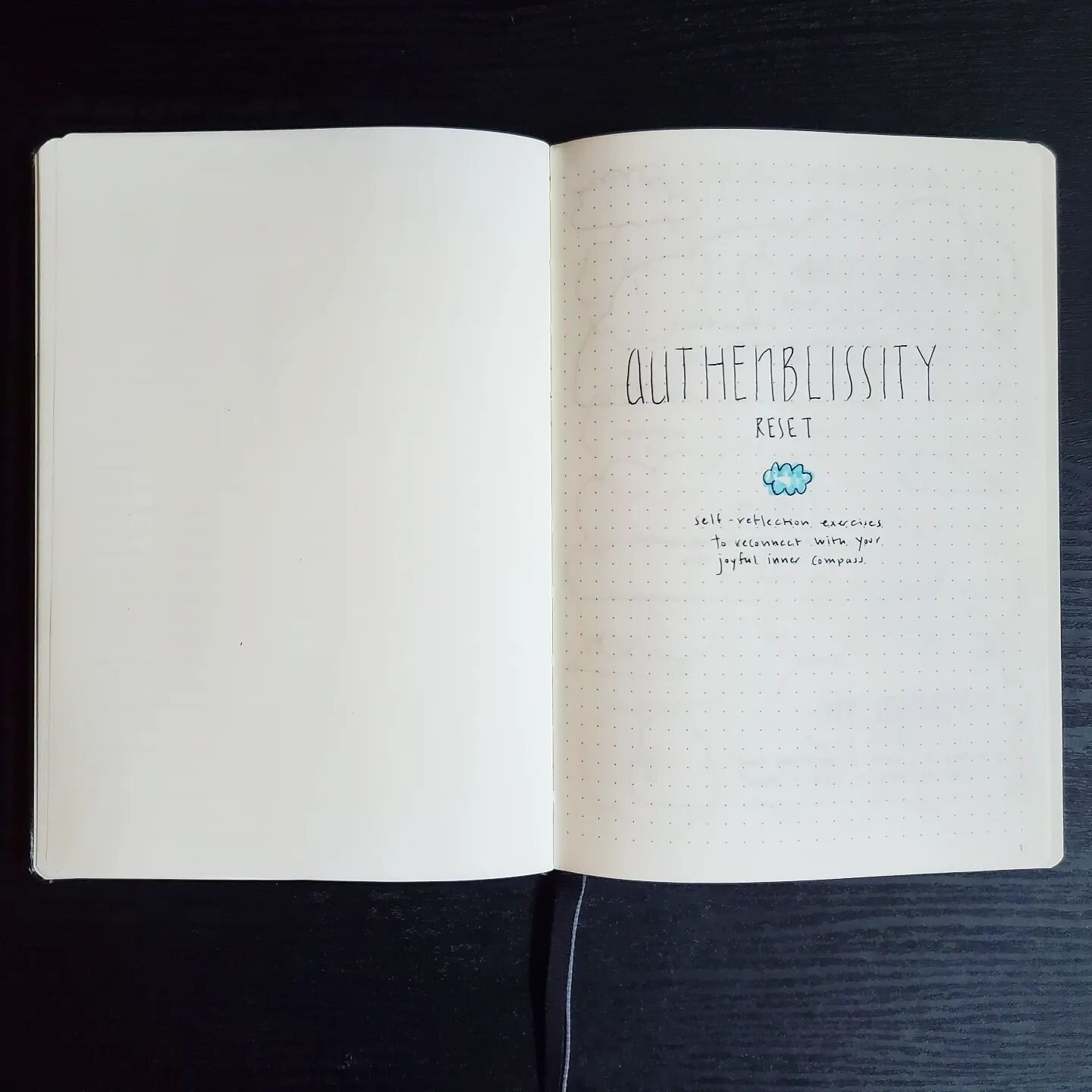 There's something strange about working through the exercises in my own book. It feels mostly delightful, but with a big dash of cringe. I'm documenting my journey in a bullet journal... and since my drawing skills are pretty basic, I'm letting go of