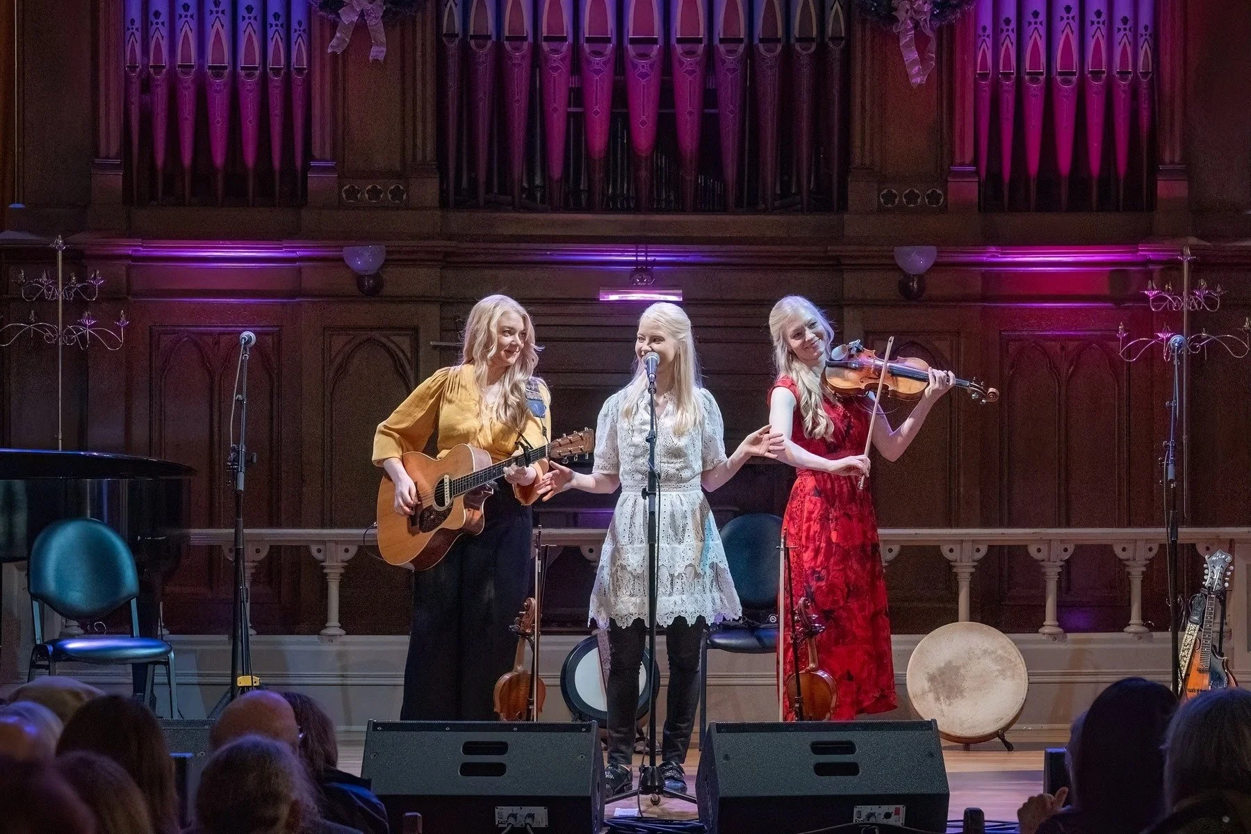 The Gothard Sisters perform their Celtic Christmas concert onstage in Portland in December 2025 at the Old Church Concert Hall to a sold out audience. Playing guitar, fiddle, and with sibling vocals and harmonies. Celtic folk music live!