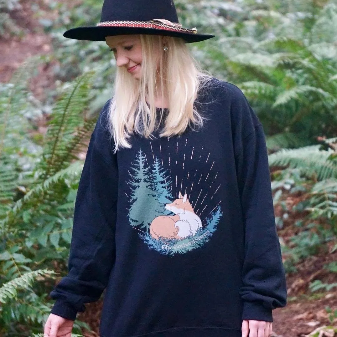 Forest Fox Pullover Sweatshirt - The Gothard Sisters
