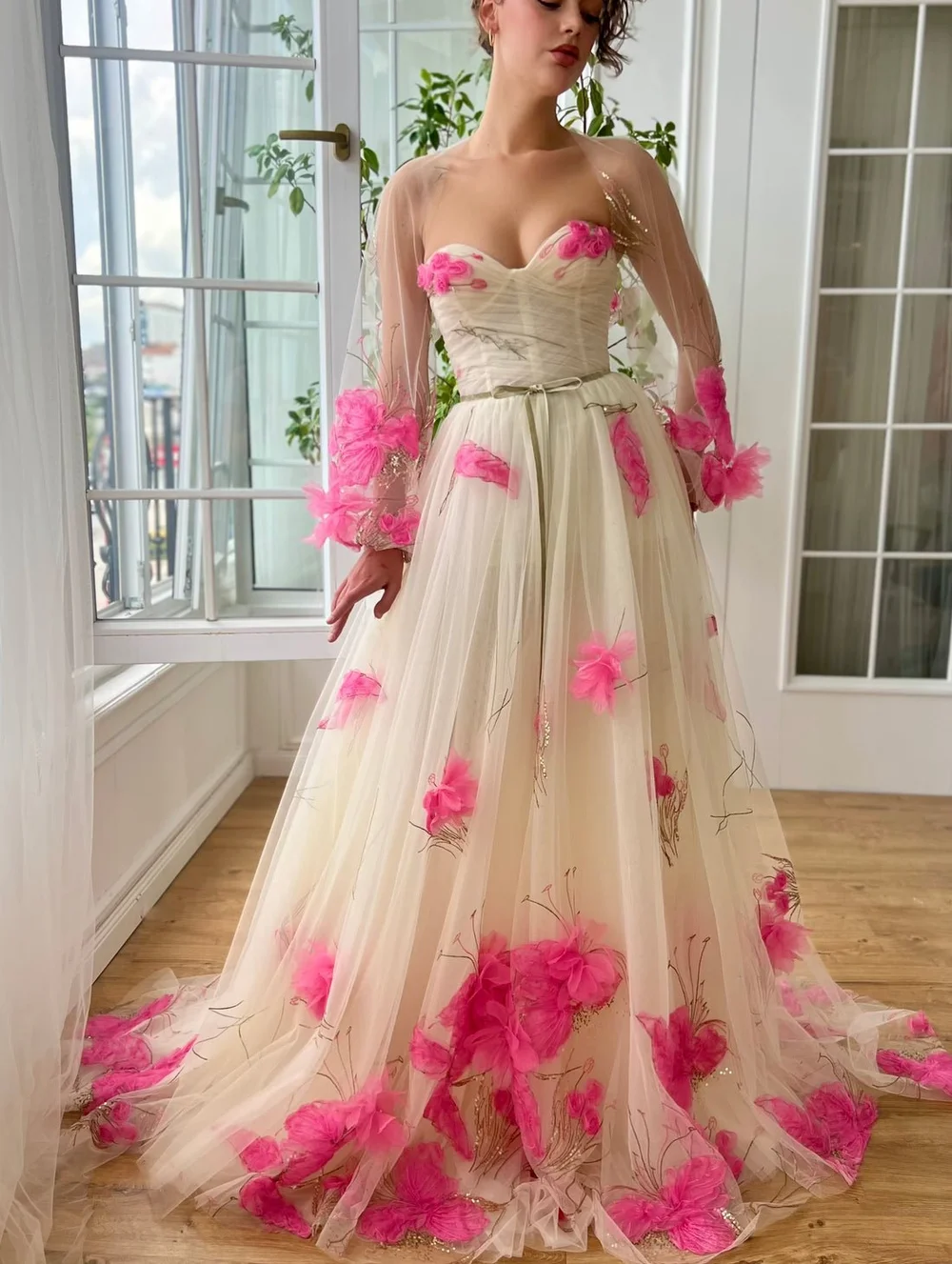 open lace back dress Belle of the Ball Gown Teuta Matoshi