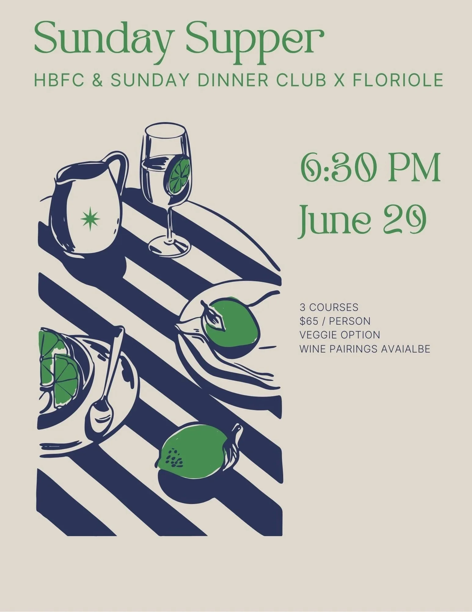 Sunday Dinner Club at Floriole