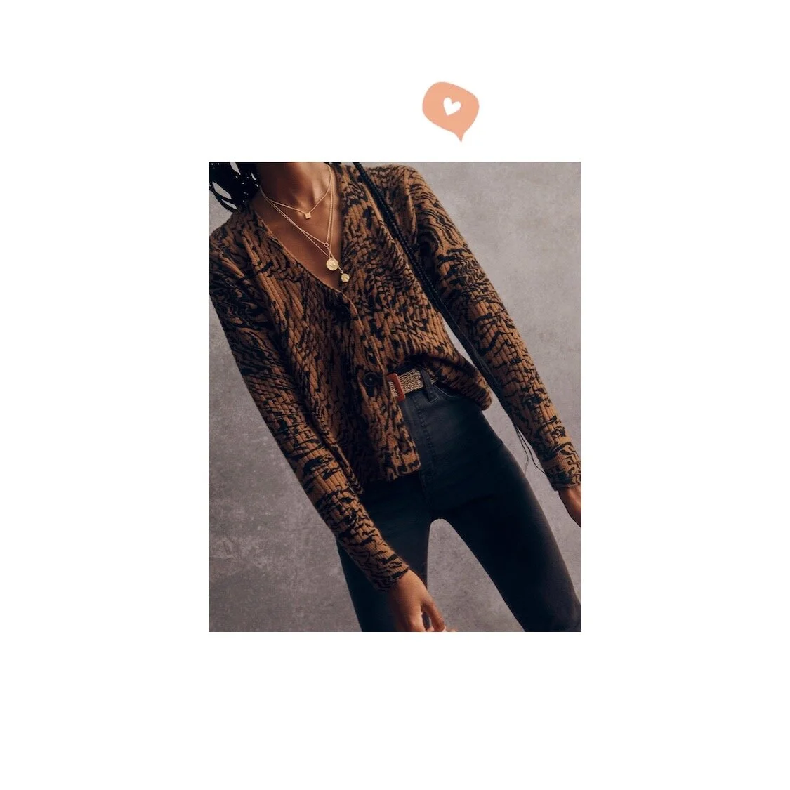Tigerized Cameron Ribbed Cardigan 