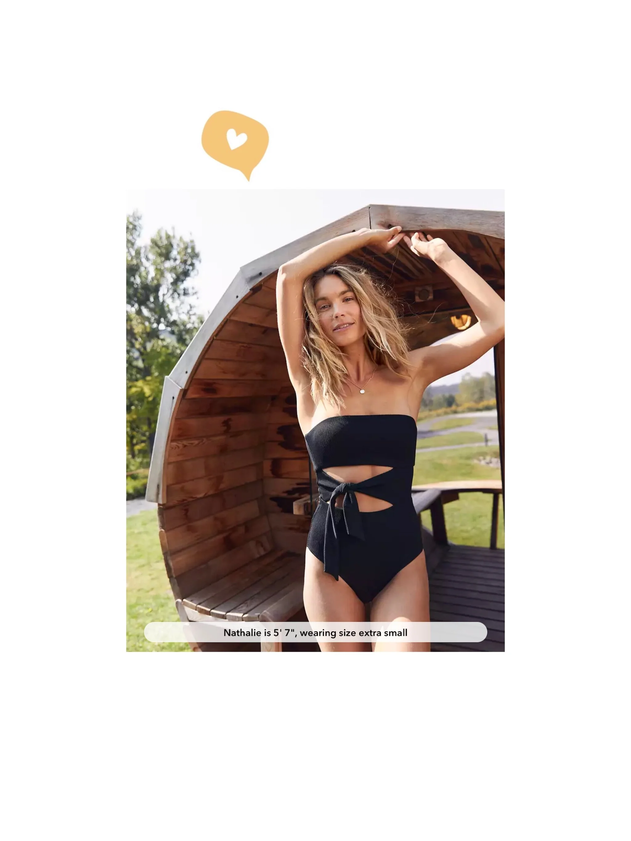 aerie ribbed bandeau one piece swimsuit