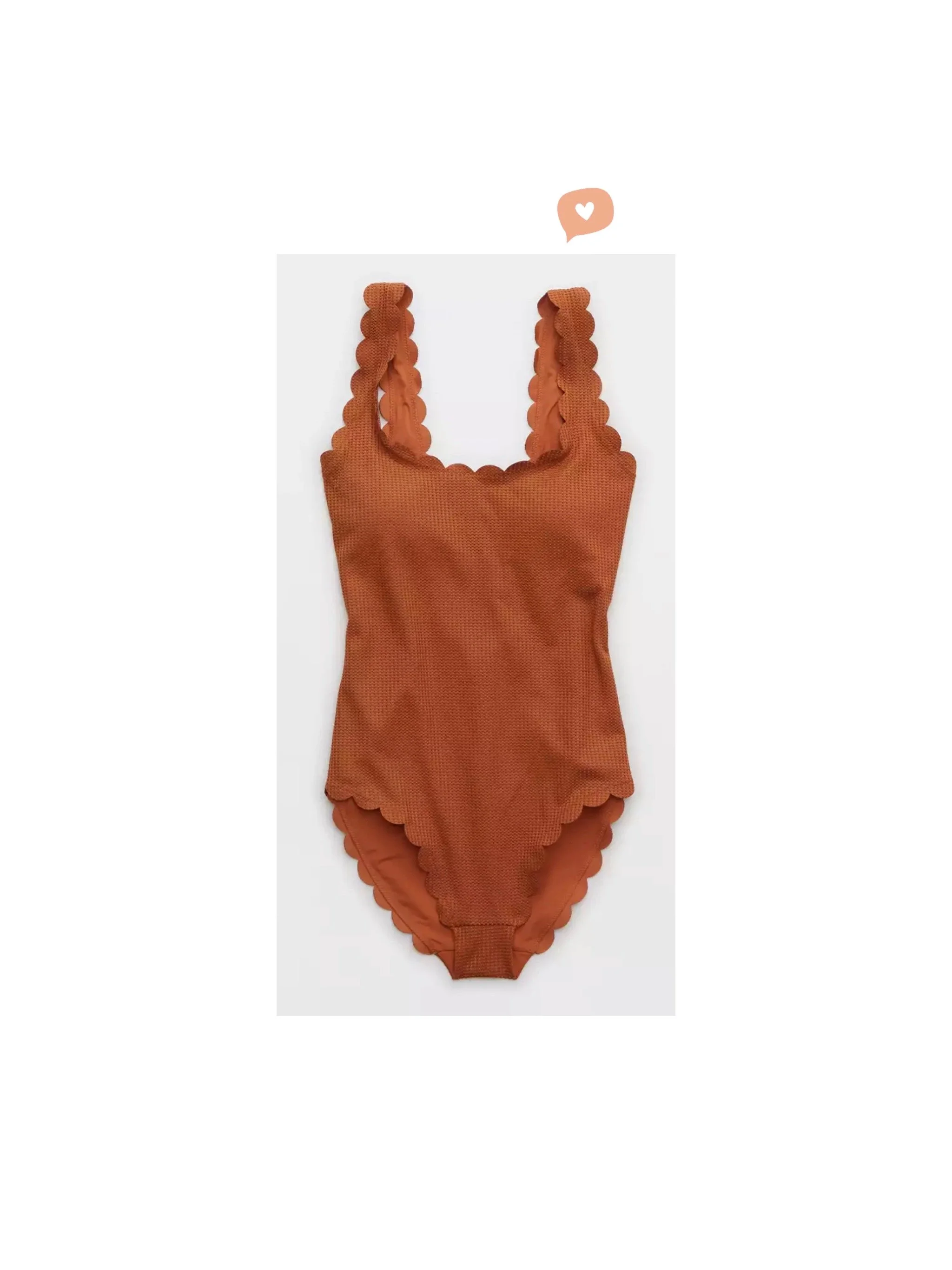 Aerie Waffle Scalloped One Piece Swimsuit — Threads Lovin'