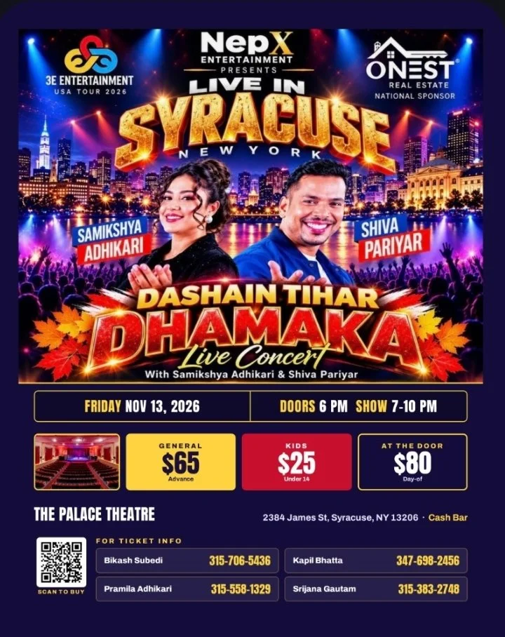 Dashain Tihar Dhamaka – Live Concert in Syracuse with Samikshya Adhikari &amp; Shiva Pariyar