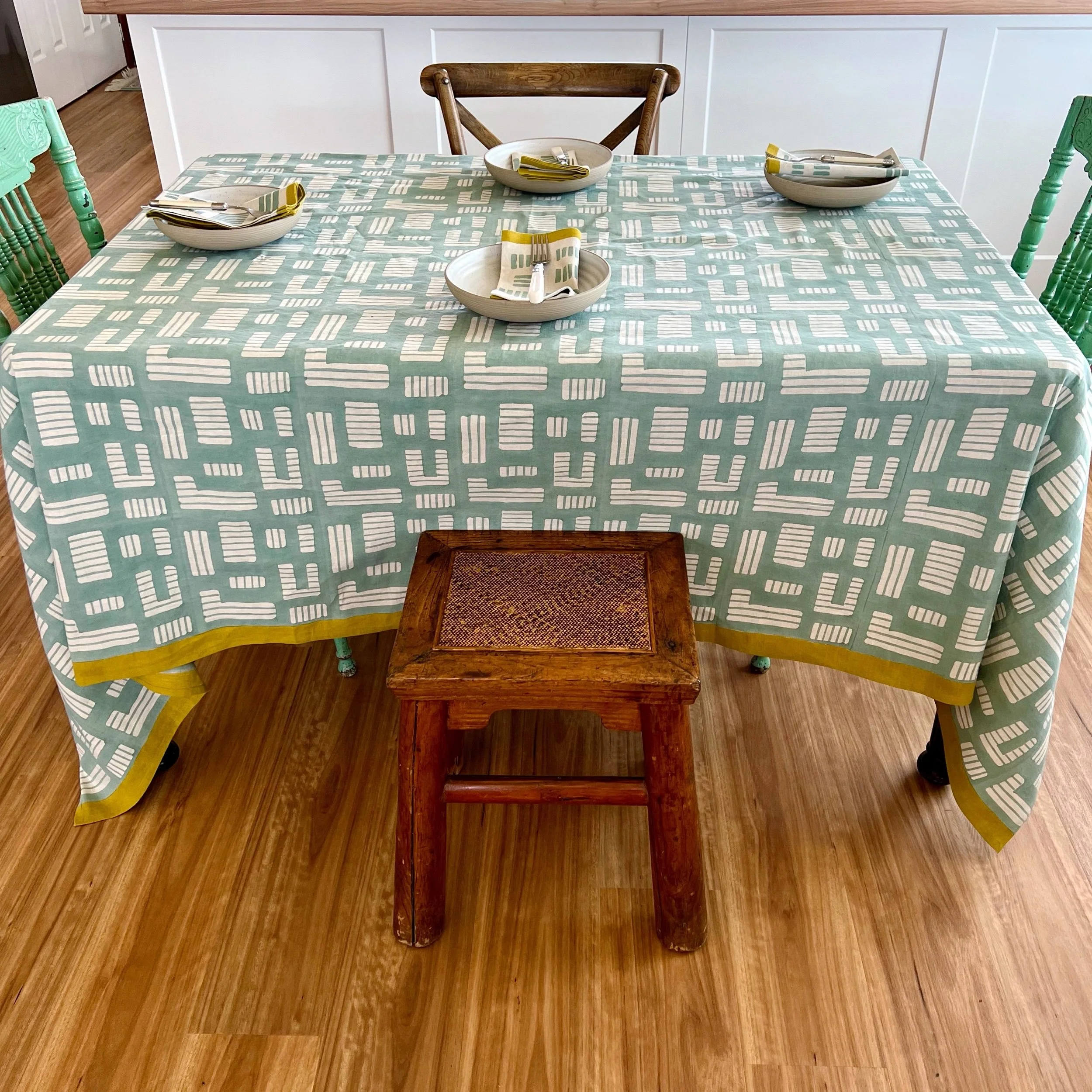 Tablecloth - INSIA Jade/Citronelle 8-10 seater