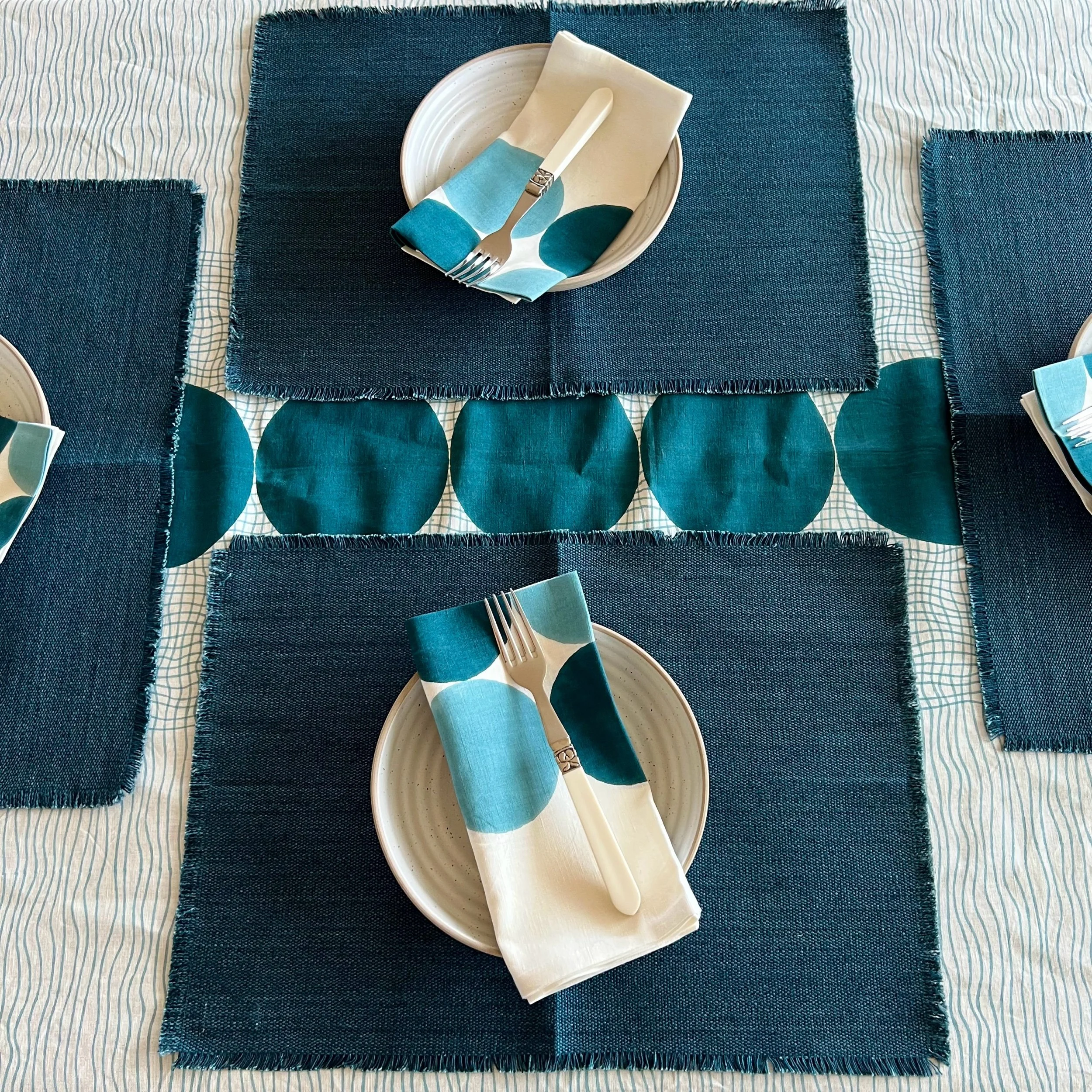 Placemats -  PRAKRIT Teal (set of 4)