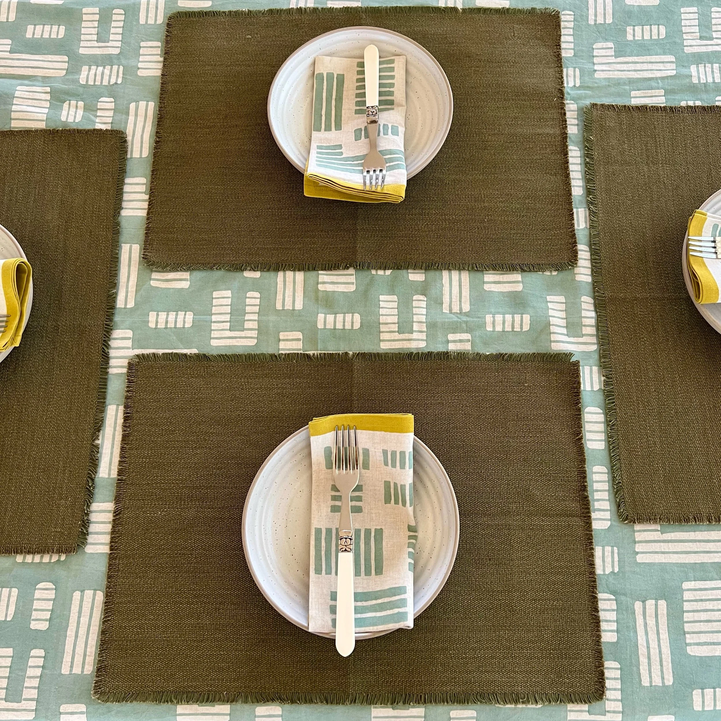 Placemats - PRAKRIT Khaki (set of 4)