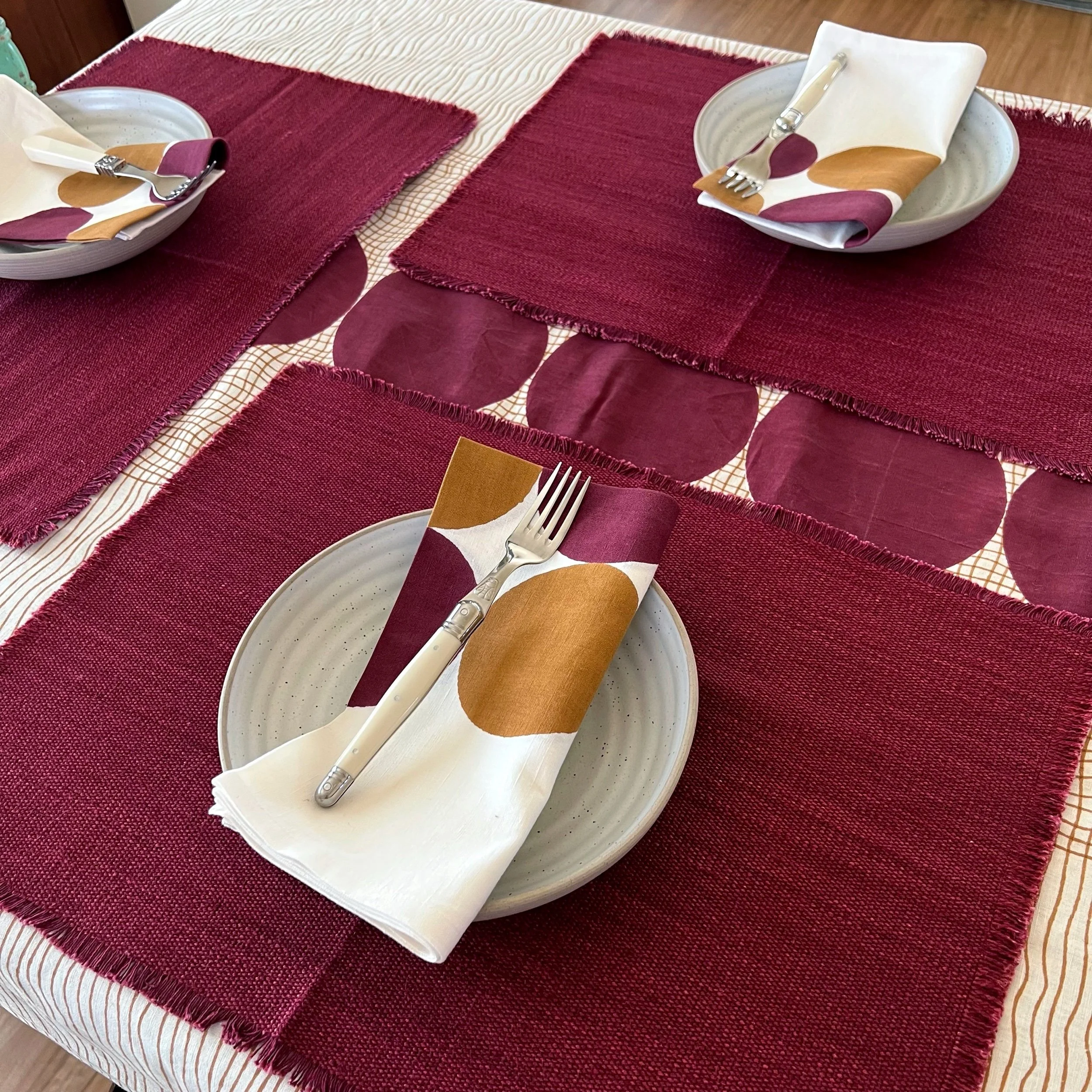 Placemats - PRAKRIT Crimson (set of 4)