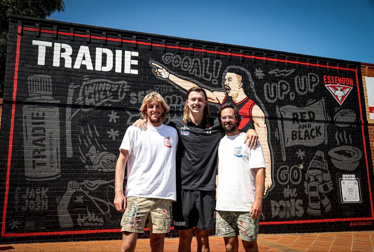 Sam Draper Mural - Essendon Football Club — Jack and Josh