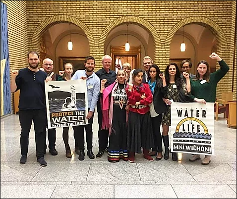  Spring 2017 Indigenous Women’s Divestment Delegation with members of the Norwegian Parliament - Photo via WECAN International 