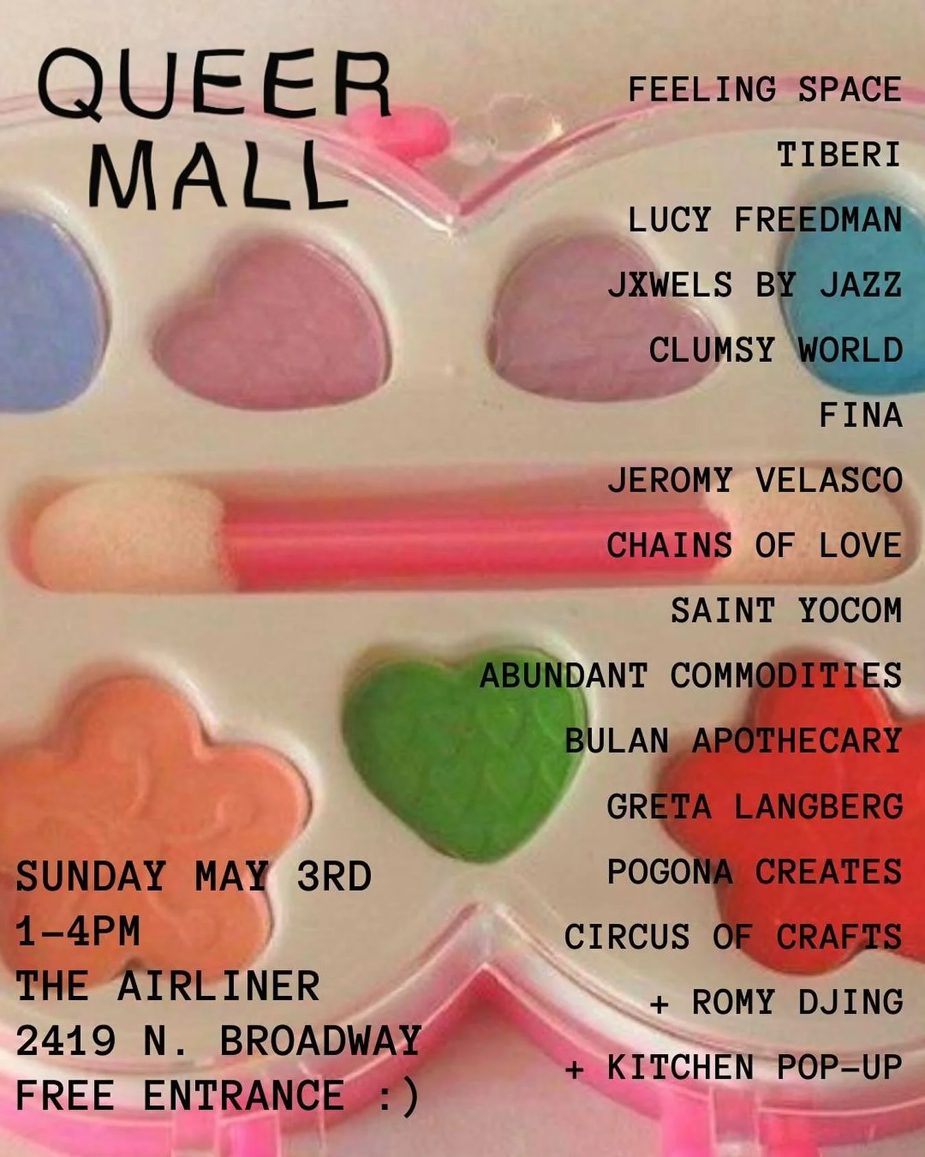 QUEER MALL 5/3/26 ❤️&zwj;🔥❤️&zwj;🔥❤️&zwj;🔥 Thank you @dani.danya for handing me a date and a venue and @aliekilts &amp; @airlinerbar for generously hosting &mdash; couldn&rsquo;t say no!!! It&rsquo;s been more than 2 years since the last QM! Don&r