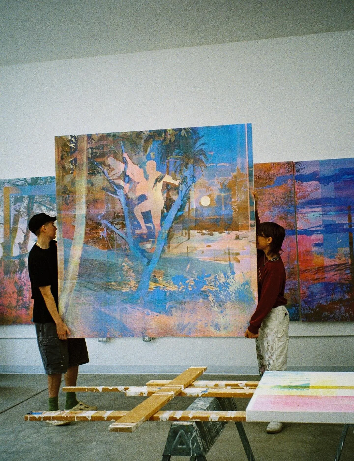 @zcwalsh debut solo show in NY, Night Fields, opens at @yossimilo in Chelsea tomorrow 10/13 from 6-8PM! come celebrate with us :) so proud of you, Zo, and it&rsquo;s been an honor to play the role of studio assistant &amp; collaborator for this body 