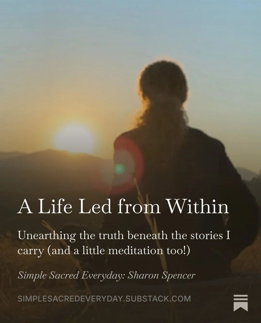 My latest essay on Substack.

What if our life&rsquo;s work is to become quiet enough to hear our truth within, and be courageous enough to follow it.

Includes an audio meditation too.

Dm me for link or see link in bio @simple_sacred_everyday 

🧡
