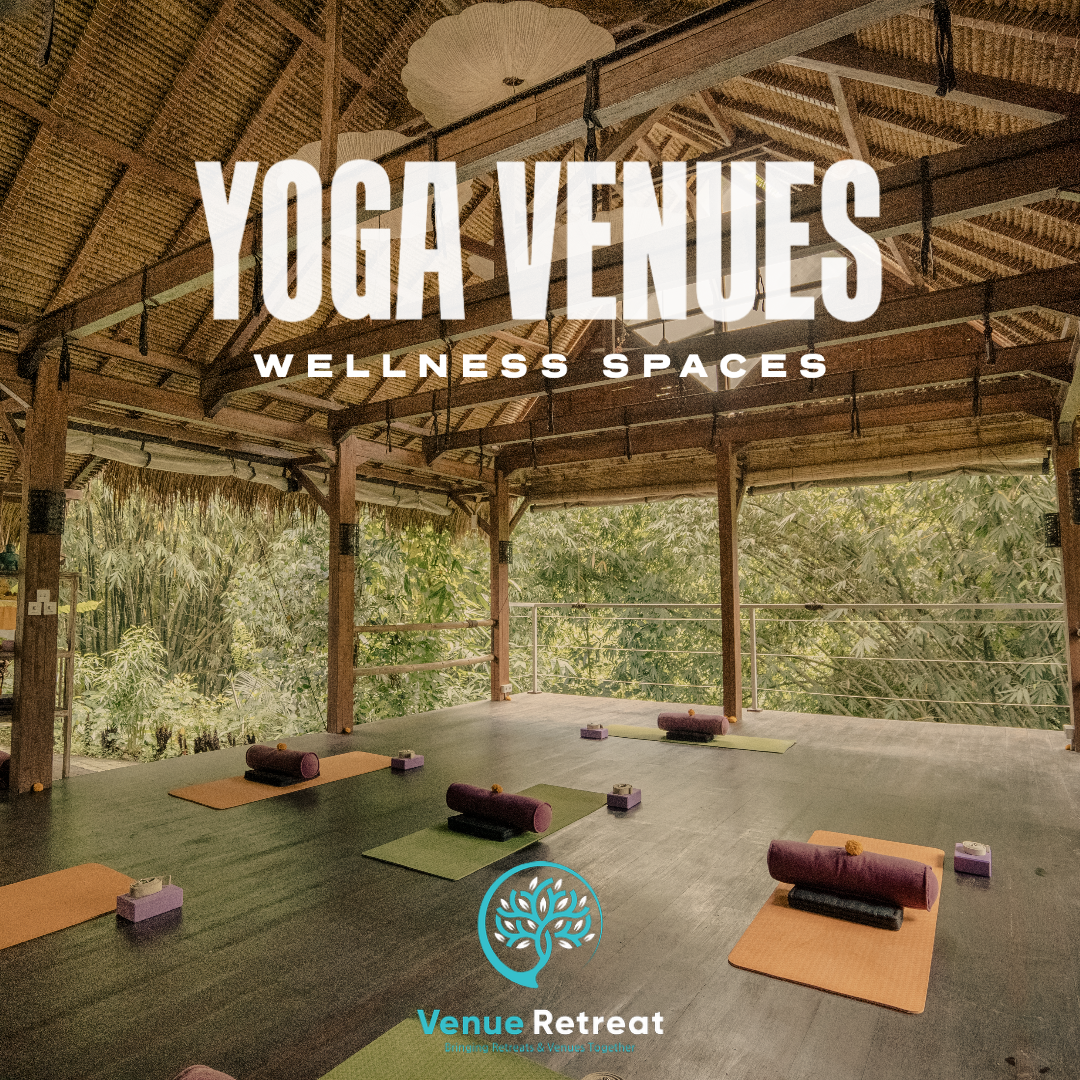 yoga venue with yoga studio indoors and outdoors.