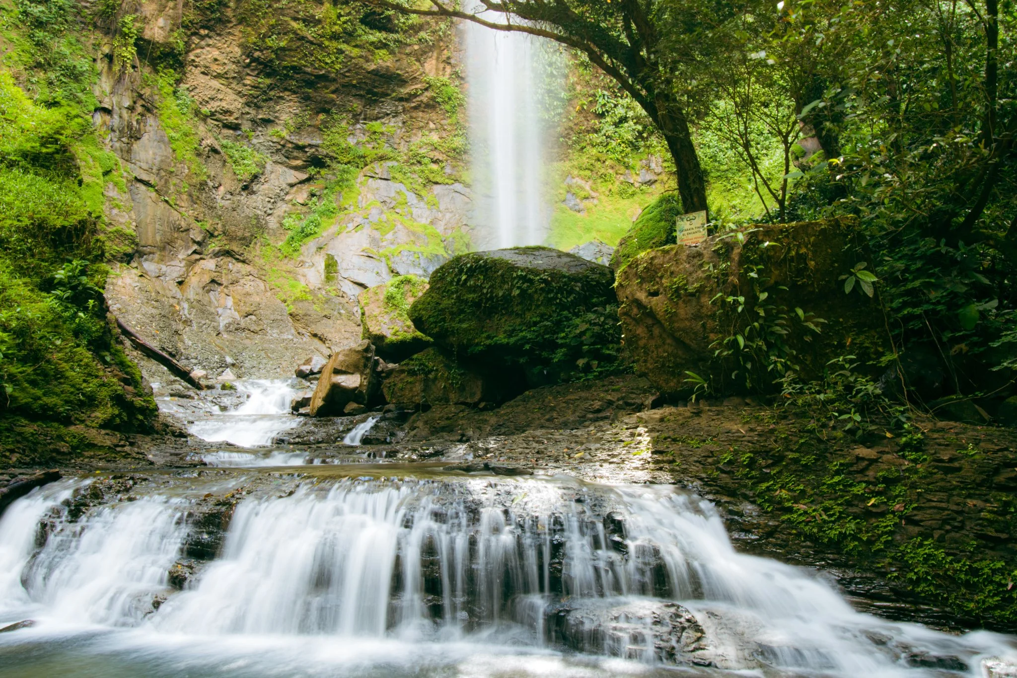 waterfall in rainforest costa rica