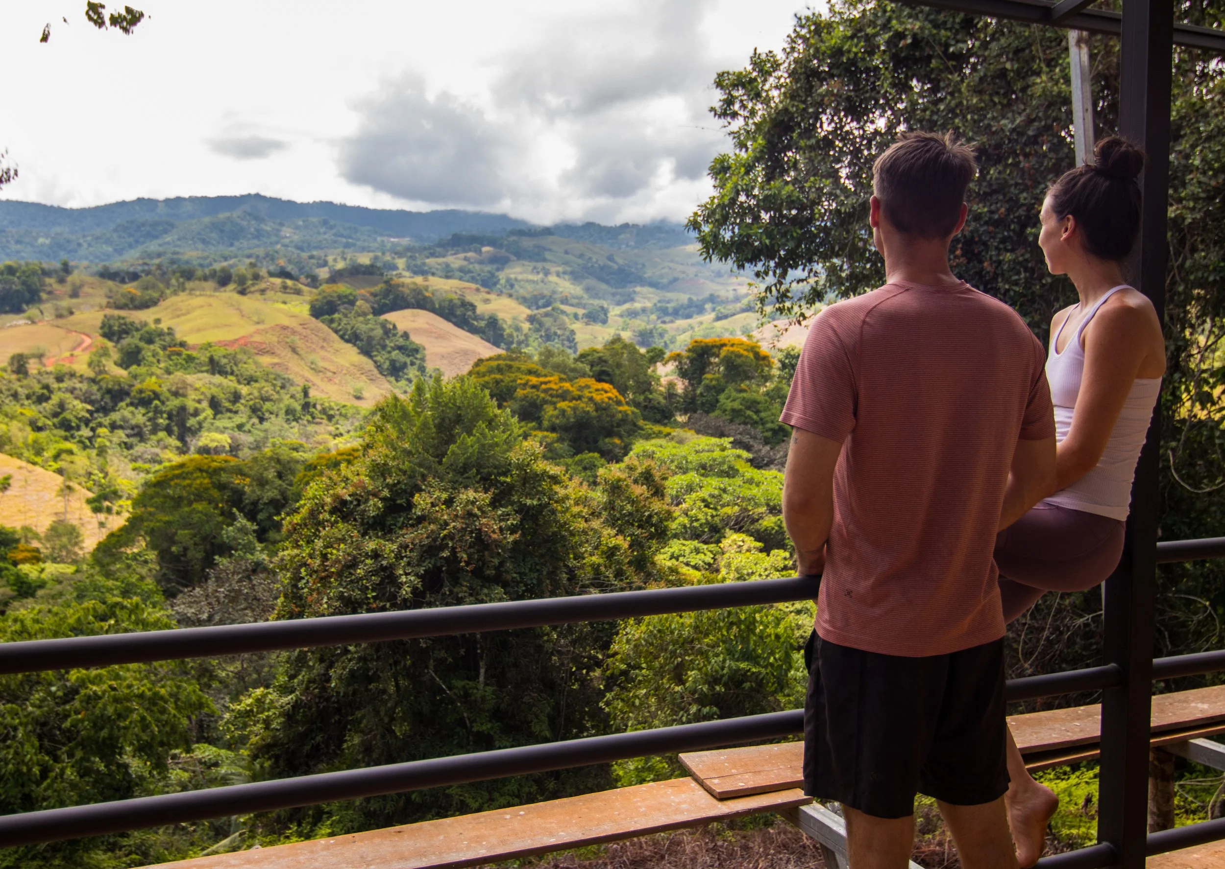 rainforest in costa rica two people