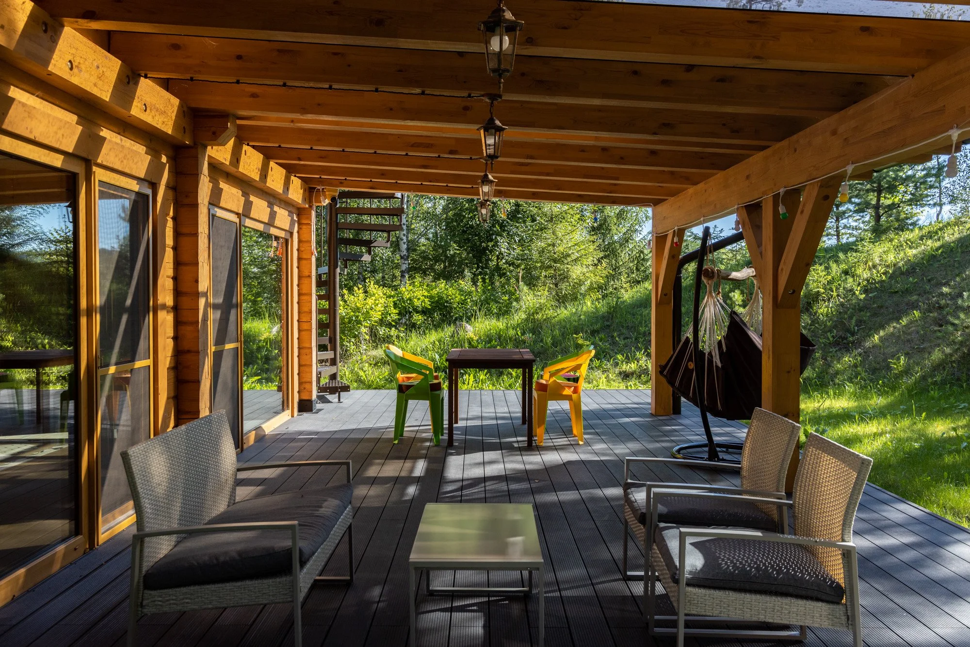 Outdoor lounge areas