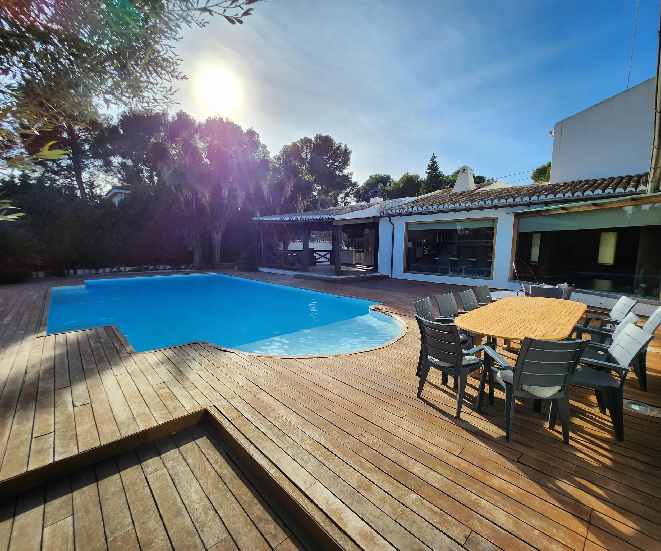 Yoga Decking Poolside Villa Valencia
