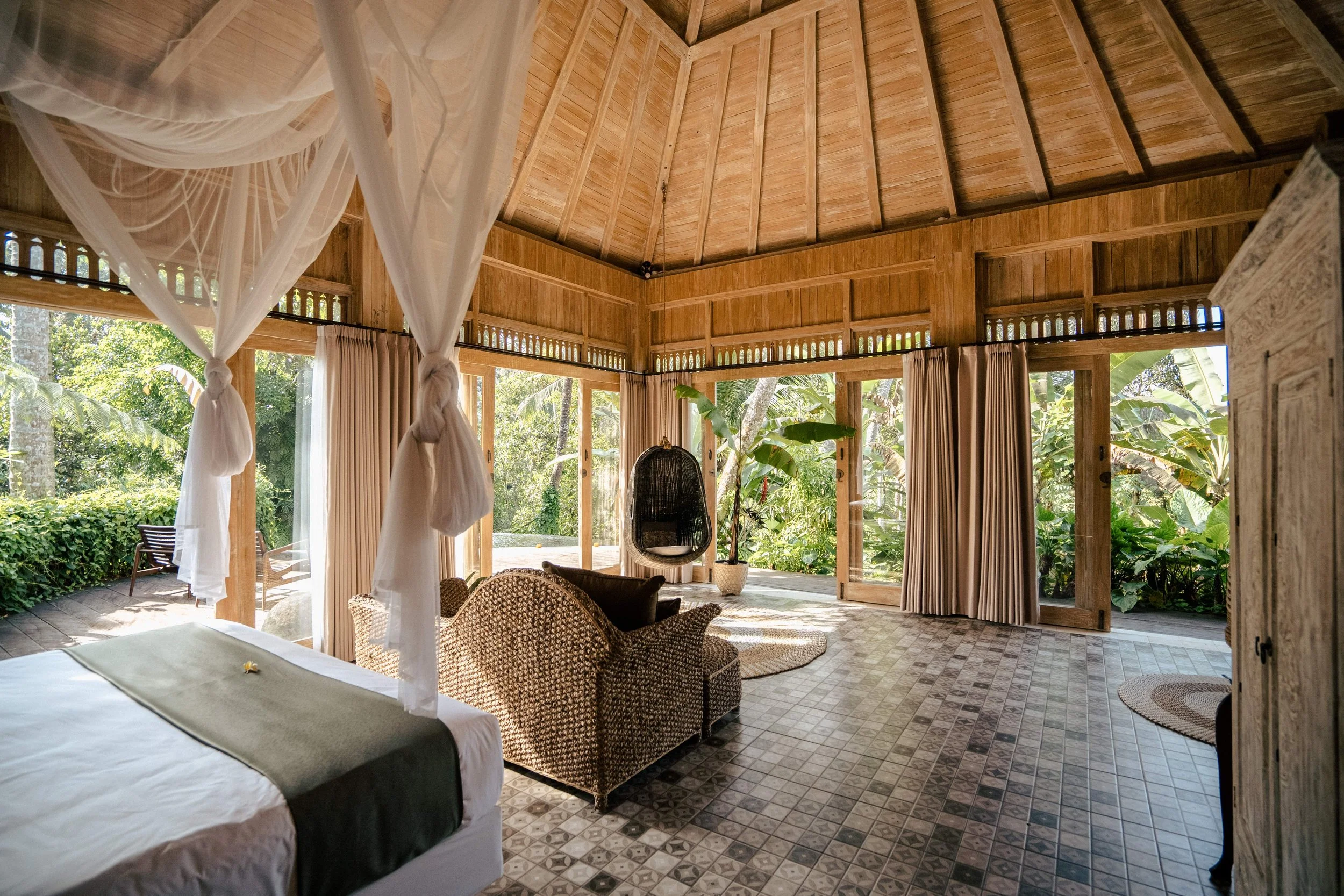 Inside luxury bedroom bali retreat centre