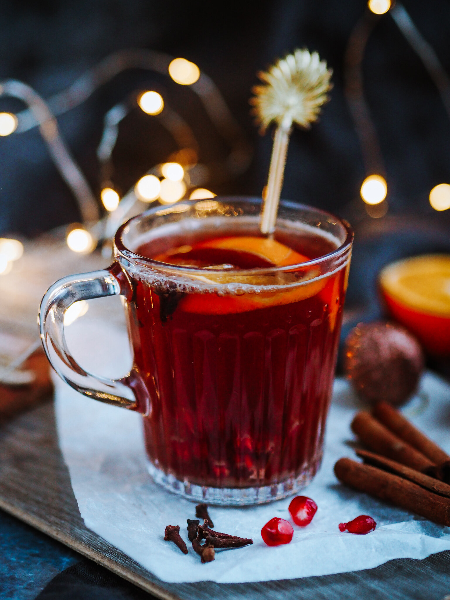 Pomegranate Christmas Mocktail Drink — 100 Kitchen Stories