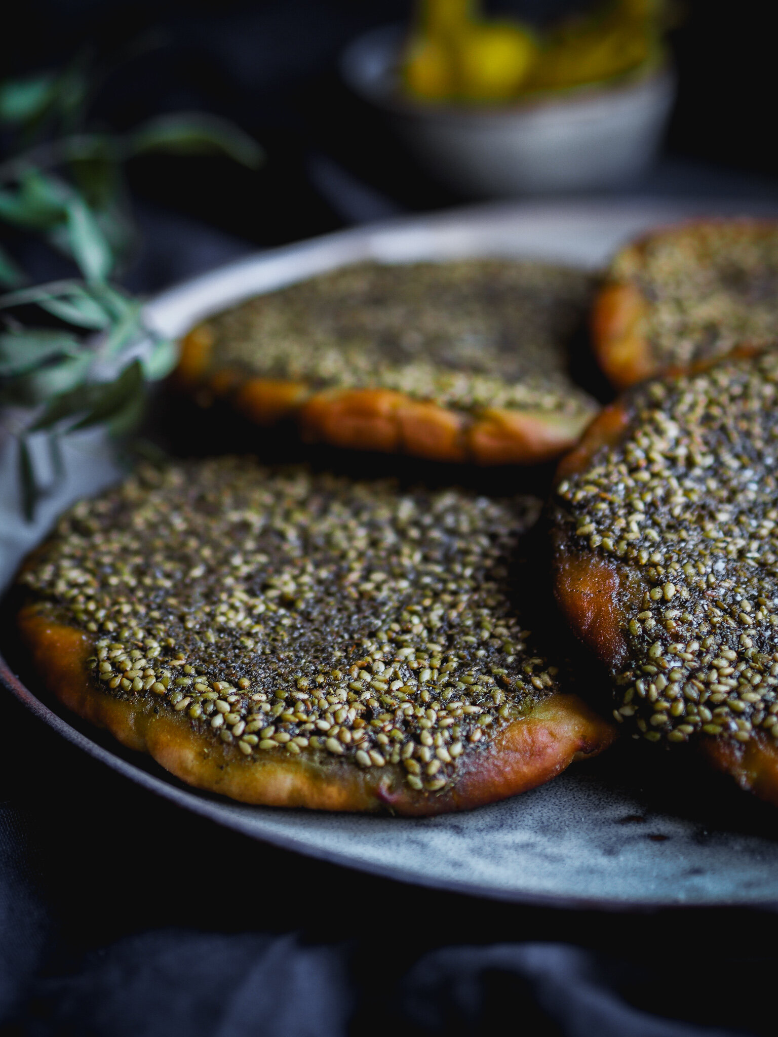 Simple Manaish with Zaatar — 100 Kitchen Stories