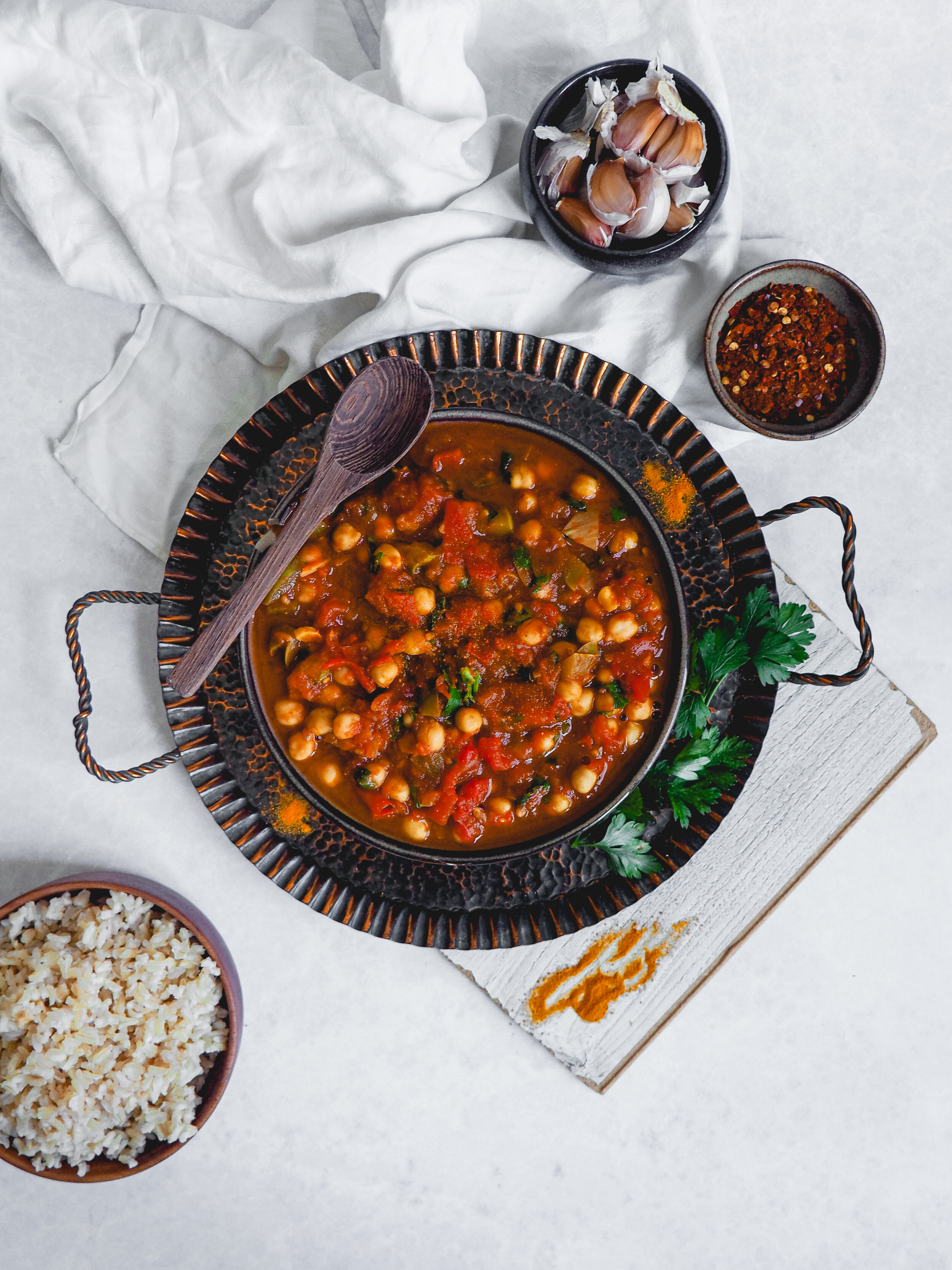 Spicy Vegan Chickpea Stew — 100 Kitchen Stories