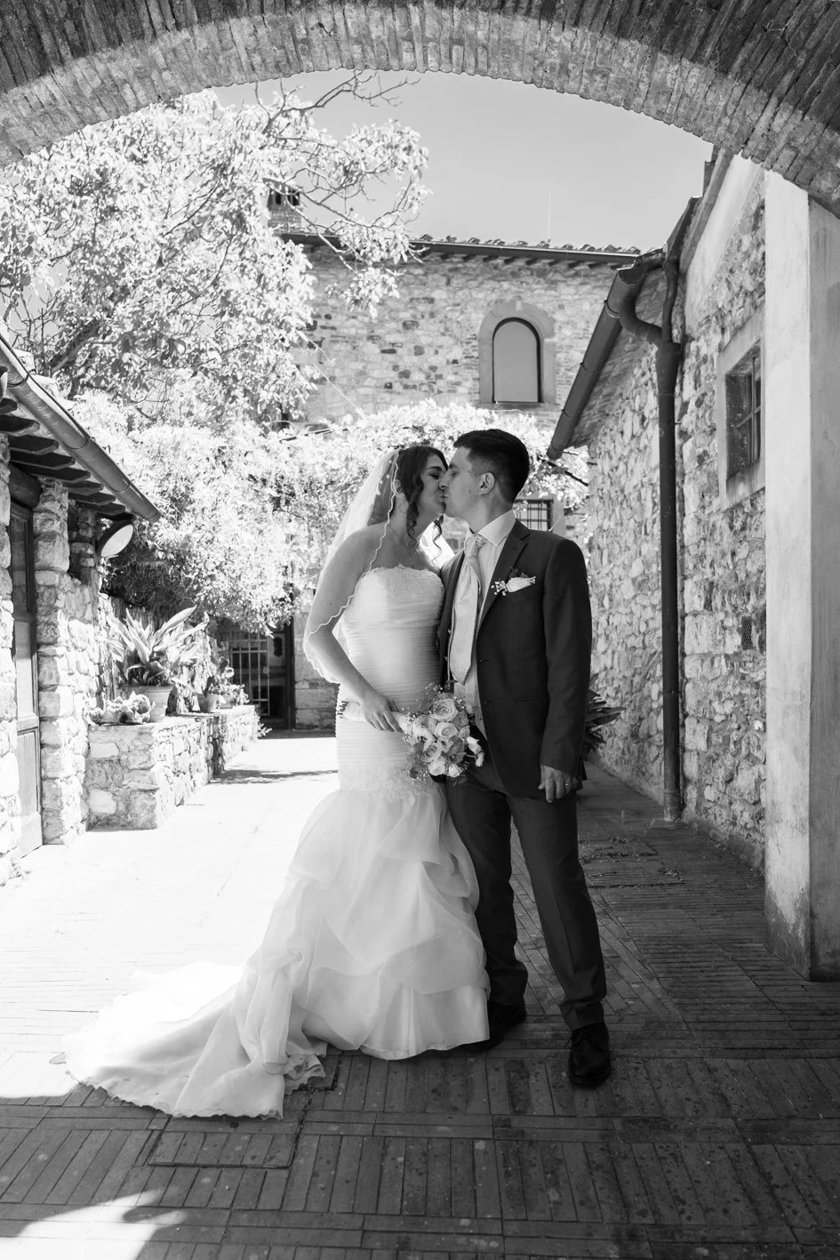 black and white wedding