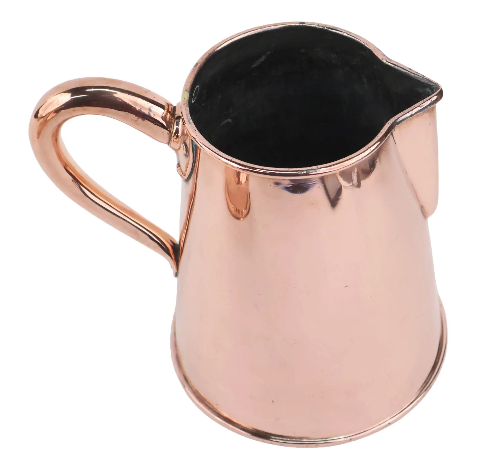Large 19th-Century English Copper Tavern Ale Jug